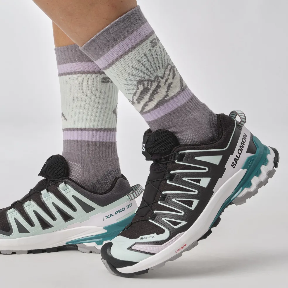 Salomon XA Pro 3D V9 GTX wandelschoenen dames black bleached aqua harbor blue