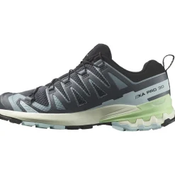 Salomon XA PRO 3D V9 hardloopschoenen dames turbulence iced aqua patina green