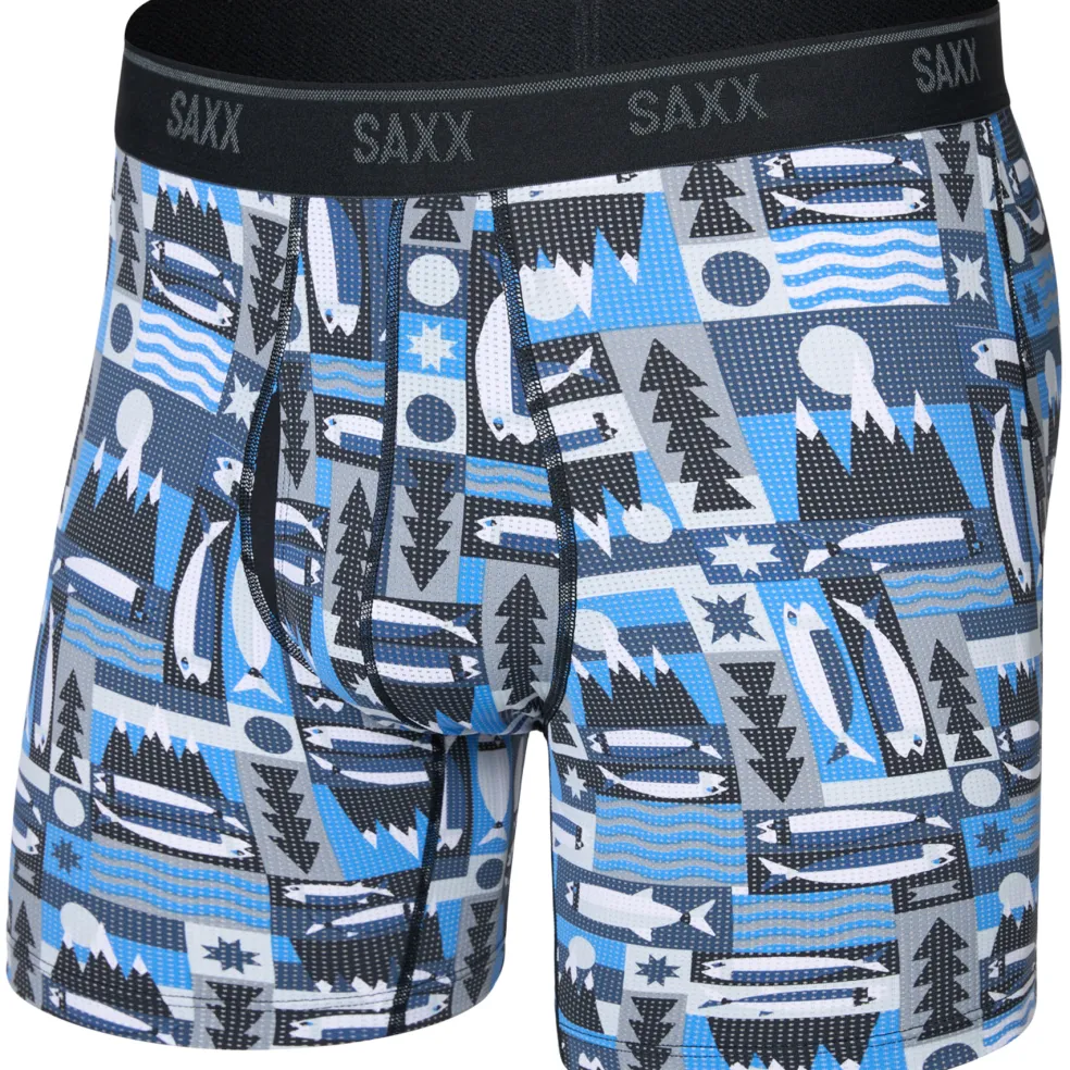 SAXX Quest Quick-Dry Mesh onderbroek heren winter angler-blue
