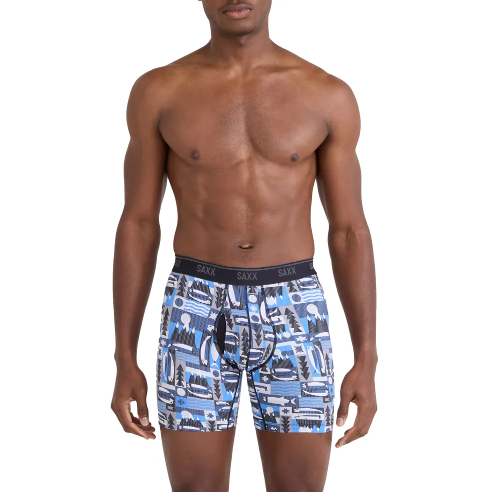 SAXX Quest Quick-Dry Mesh onderbroek heren winter angler-blue