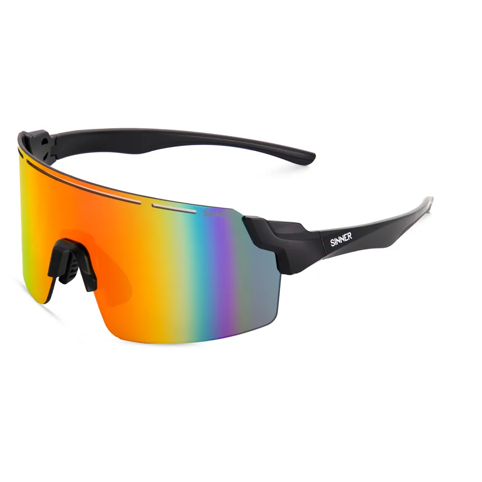 Sinner Amla zonnebril smoke black red oil matte black