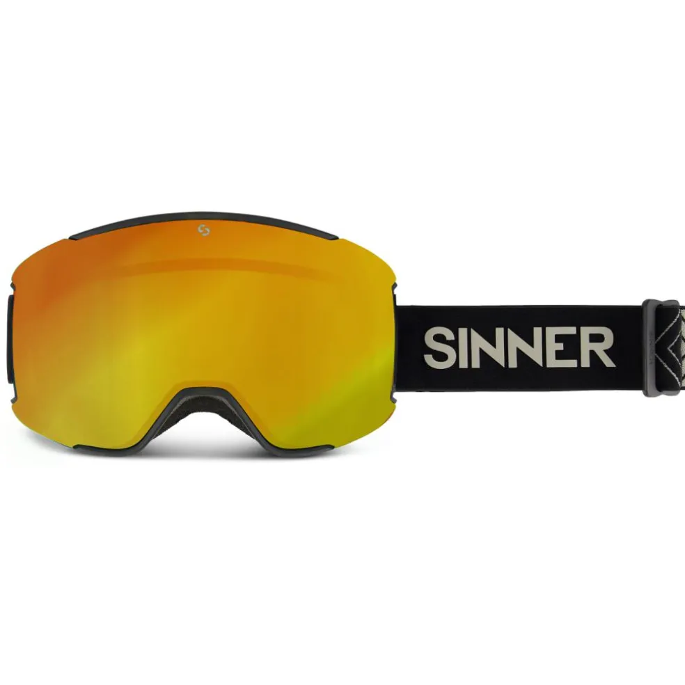 Sinner SNOWFLAKE skibril orange mirror black