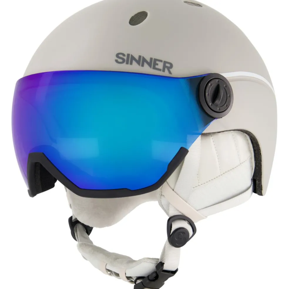 Sinner TITAN VISOR skihelm matte light grey