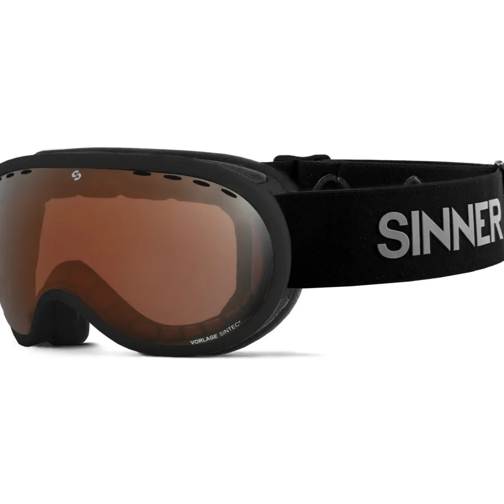 Sinner VORLAGE skibril double orange SINTEC matte black