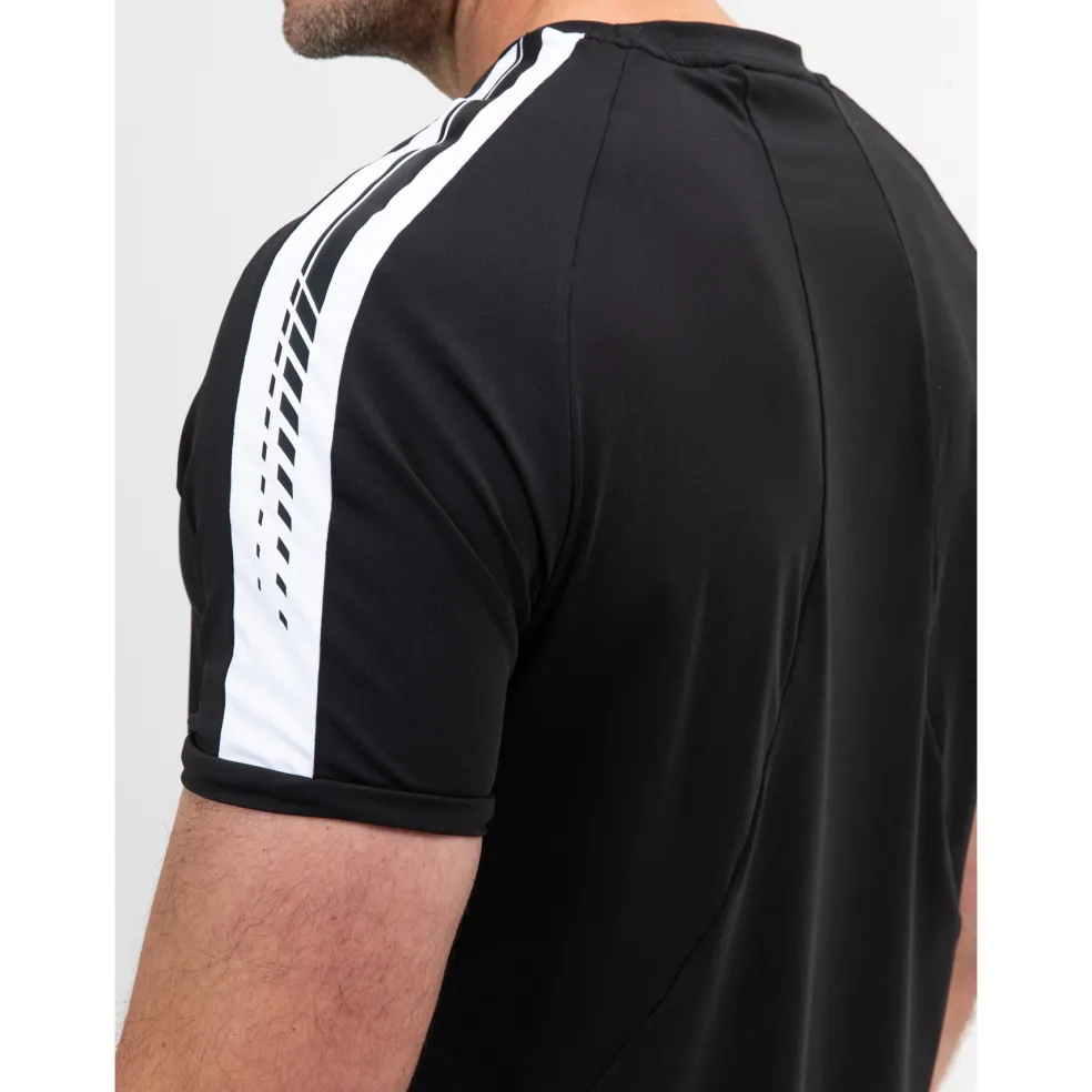 Sjeng Sports Sinclair tennisshirt heren black melange