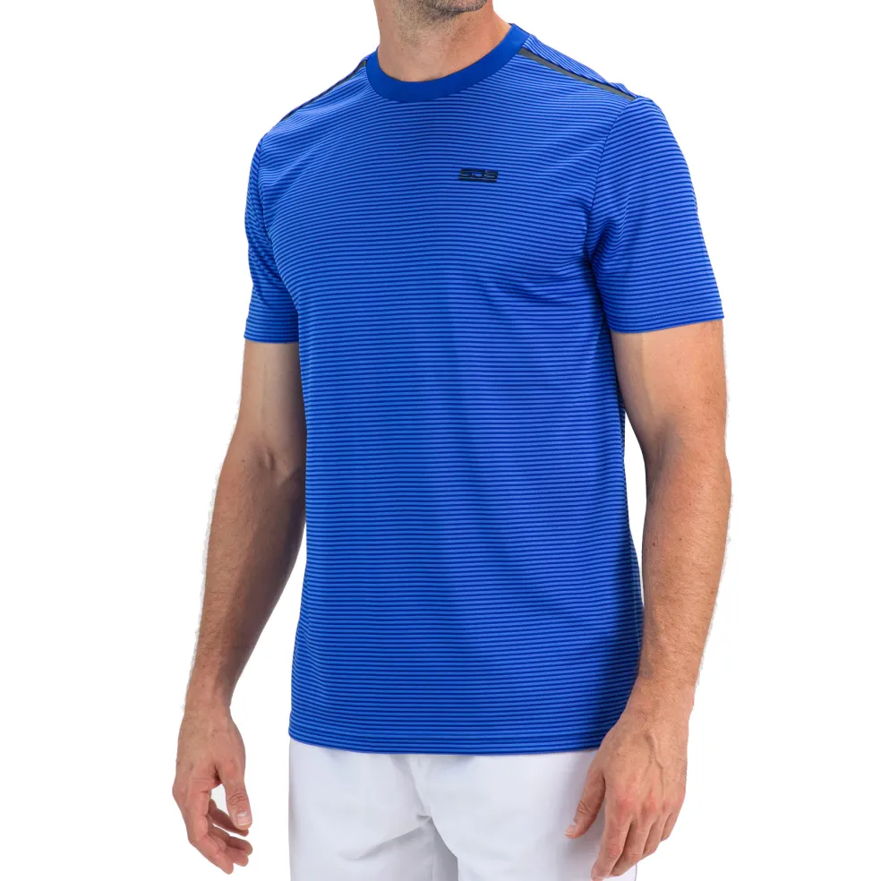 Sjeng Sports Tex tennisshirt heren blue neon