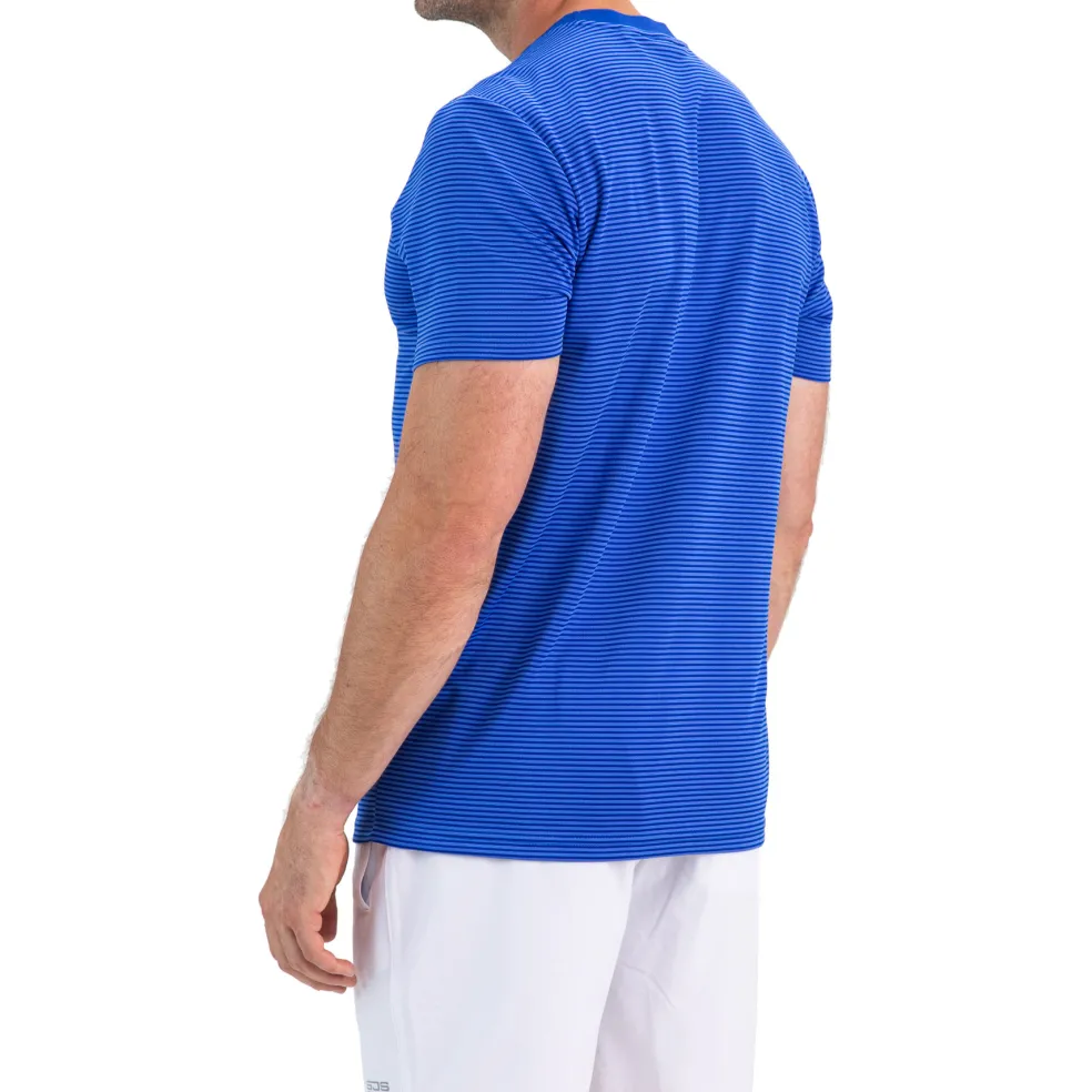 Sjeng Sports Tex tennisshirt heren blue neon