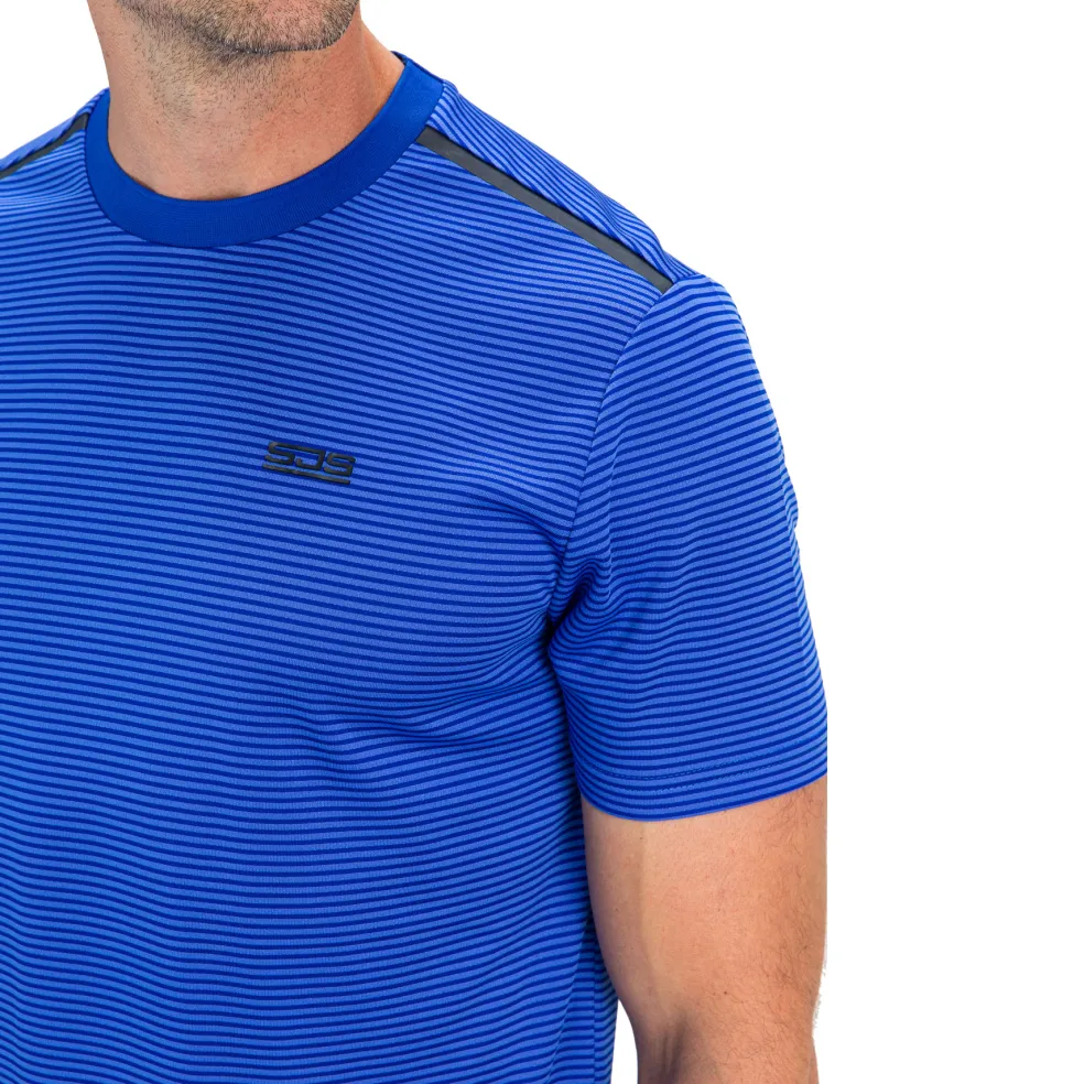 Sjeng Sports Tex tennisshirt heren blue neon