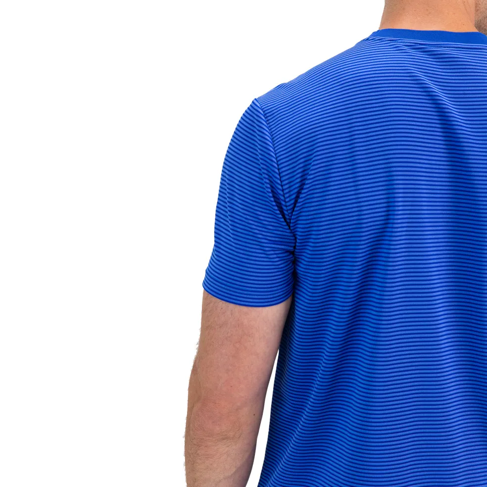 Sjeng Sports Tex tennisshirt heren blue neon