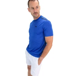 Sjeng Sports Tex tennisshirt heren blue neon