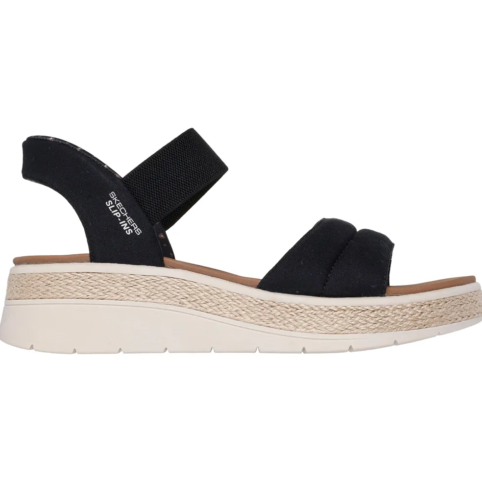 Skechers Slip-ins: BOBS Sun Ray sandalen dames black