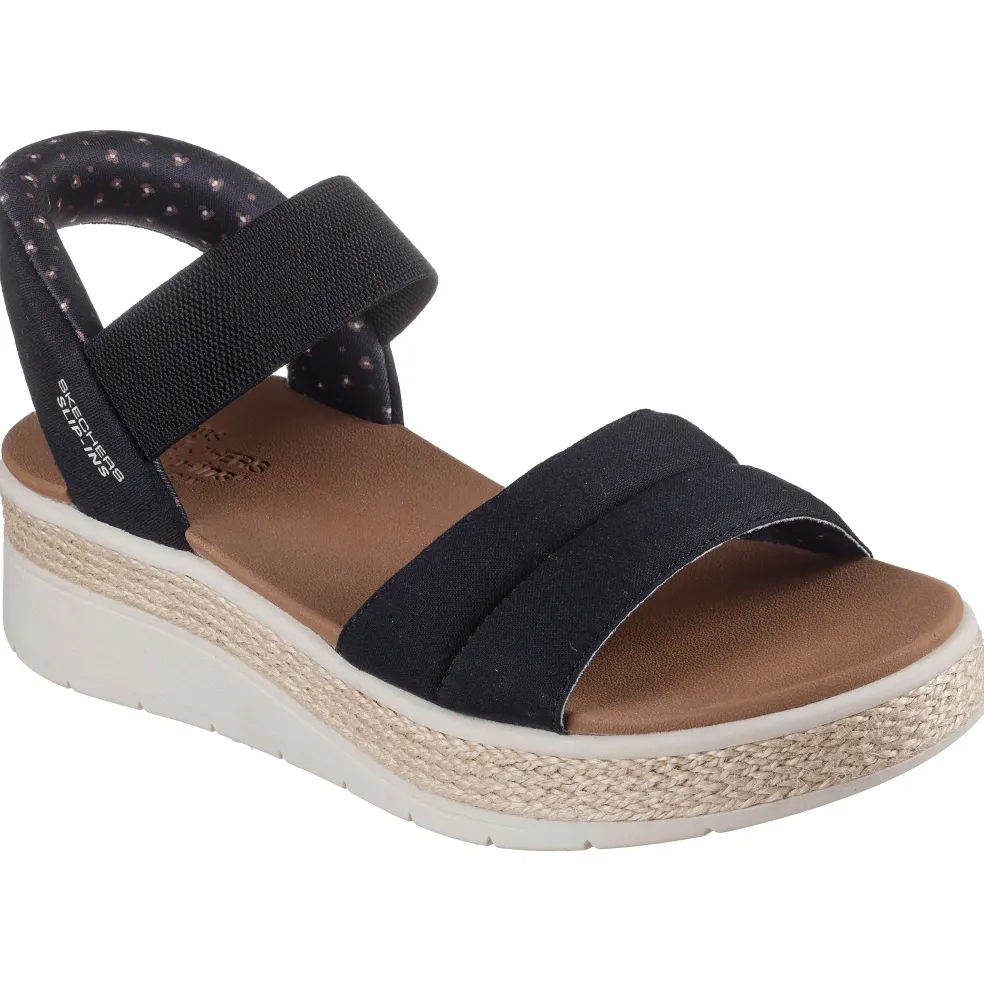 Skechers Slip-ins: BOBS Sun Ray sandalen dames black