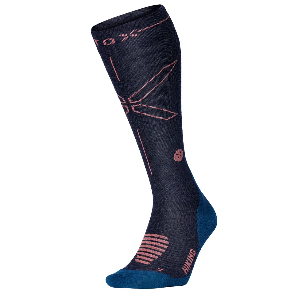 STOX Energy Socks Merino Hiking wandel compressiesokken dames dark blue coral