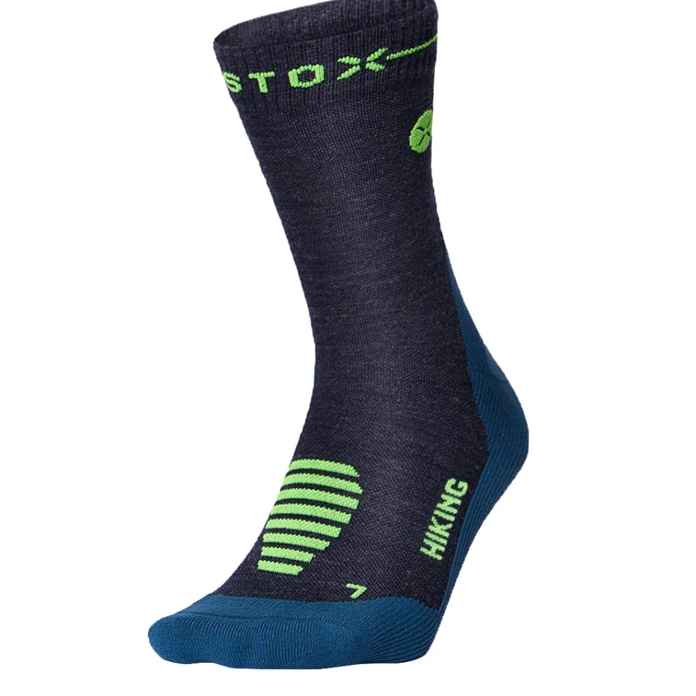 STOX Energy Socks Merino Hiking wandel compressiesokken heren dark blue green