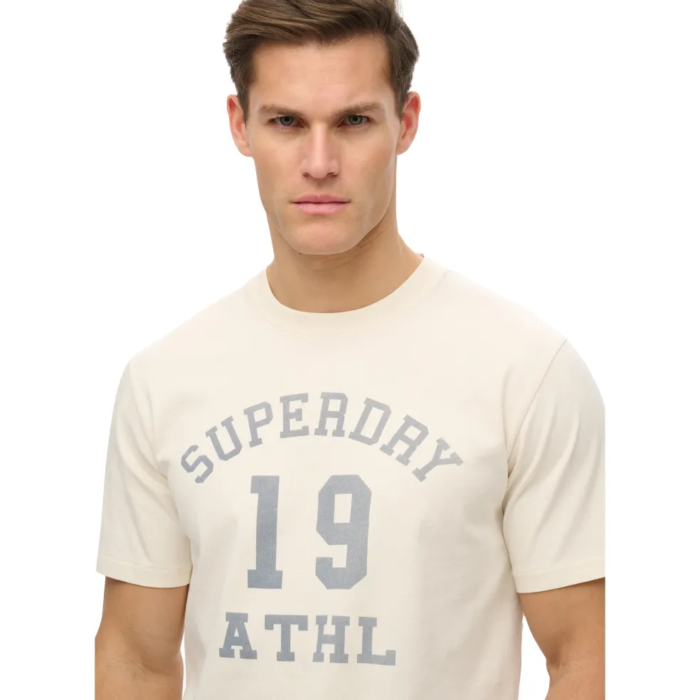 Superdry Athletic Essential shirt heren desert bone off white
