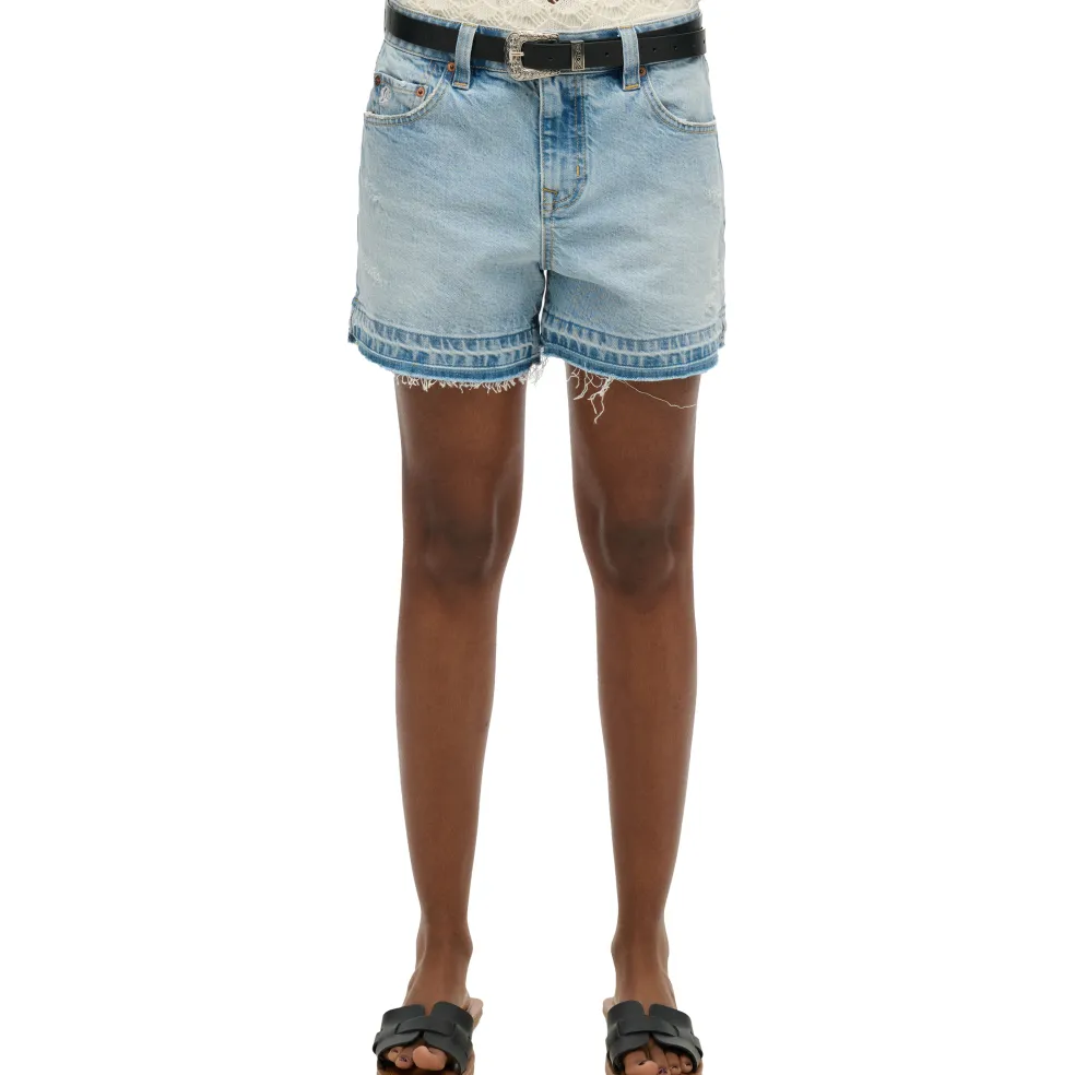 Superdry Cut Off short dames azure pale blue