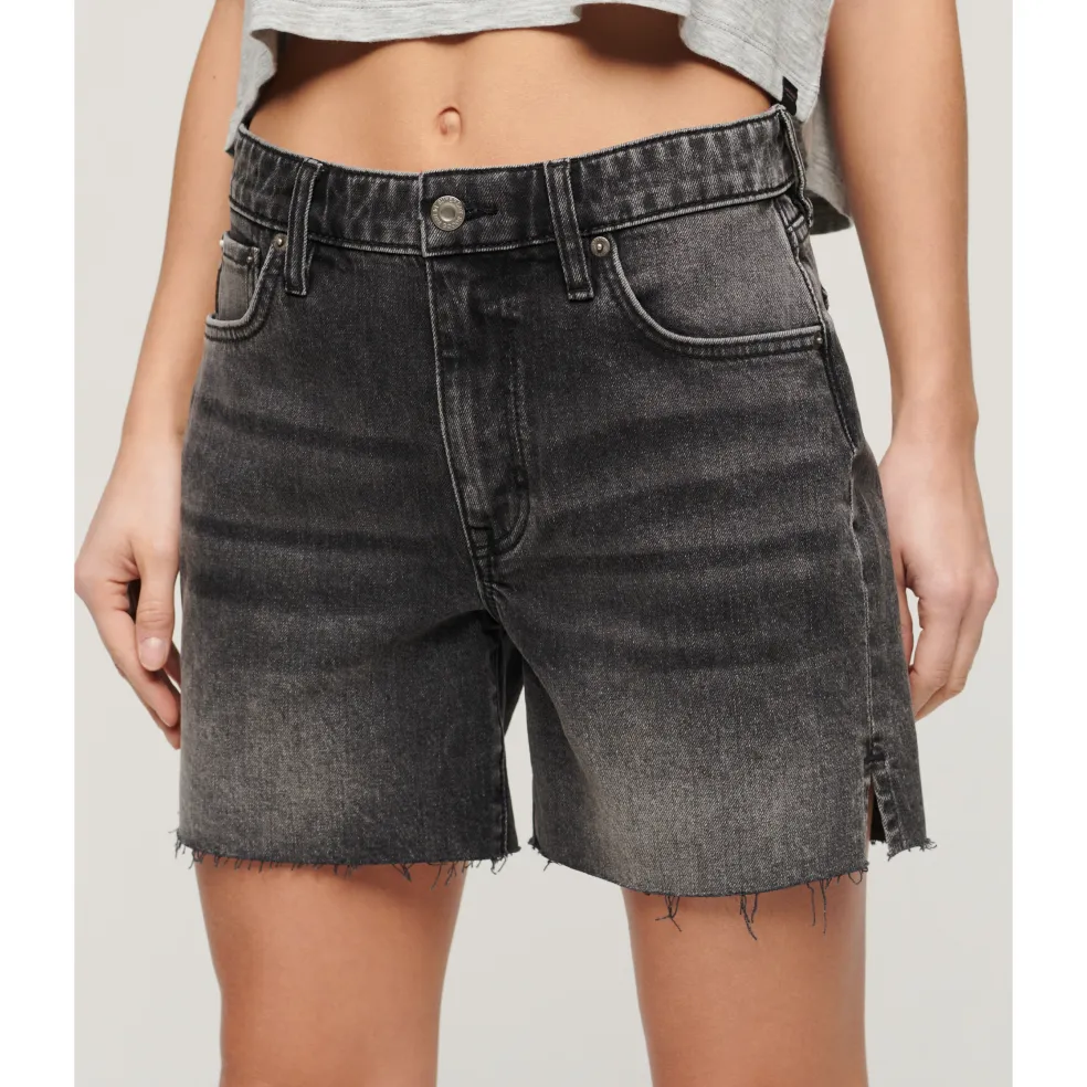 Superdry Cut Off short dames black stone