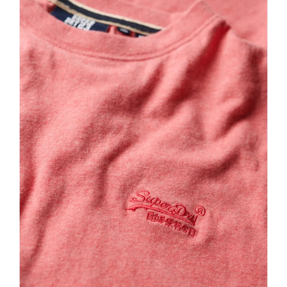 Superdry Essential Logo shirt heren punch pink marl