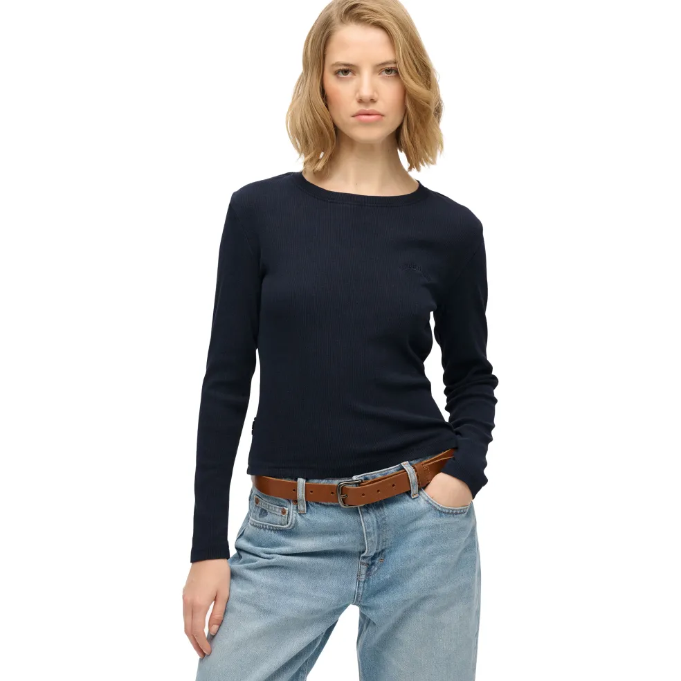 Superdry Essential sweater dames eclipse navy