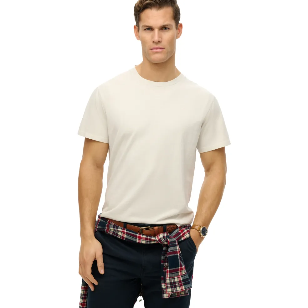 Superdry Essentials shirt heren silver birch