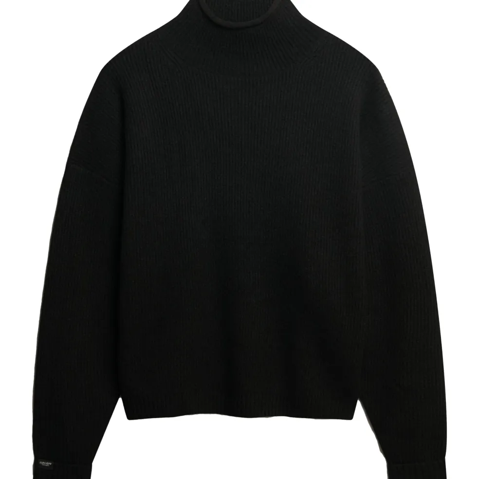 Superdry Slouchy sweater dames black twist
