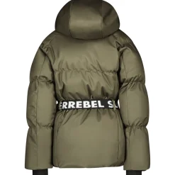 SuperRebel PUFF winterjas junior army green