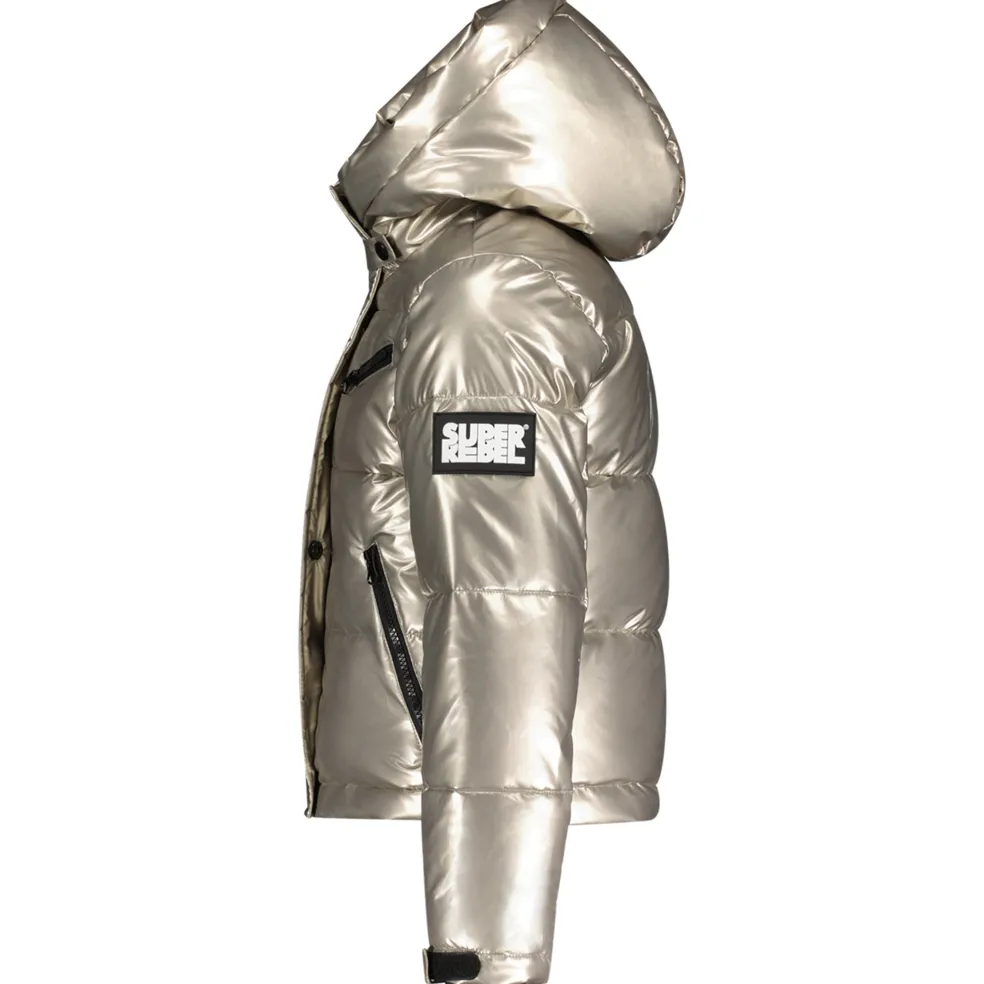 SuperRebel SPICY winterjas junior silver foil