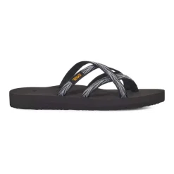 Teva Olowahu slippers dames palms zwart wit