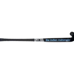 The Indian Maharadja Blade Mid Bow zaalhockeystick junior mulberry wood black blue