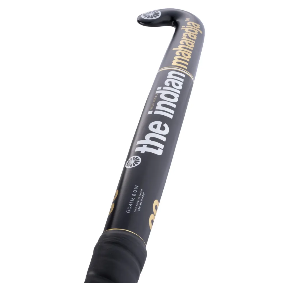 The Indian Maharadja Gold 80 Goalie Bow hockeystick black gold