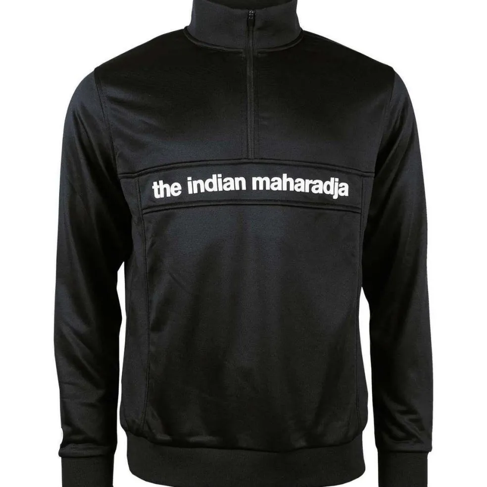 The Indian Maharadja Poly Terry Half Zip hockeytrui heren black