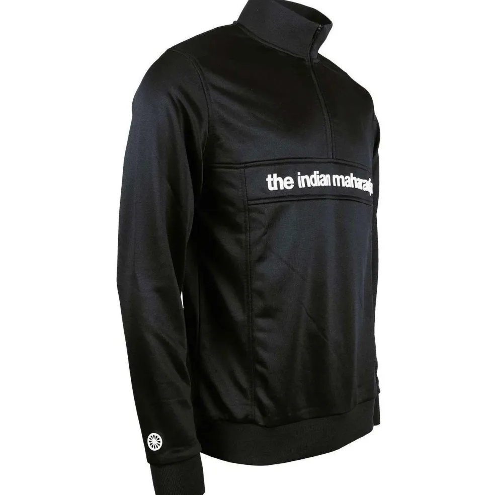 The Indian Maharadja Poly Terry Half Zip hockeytrui heren black