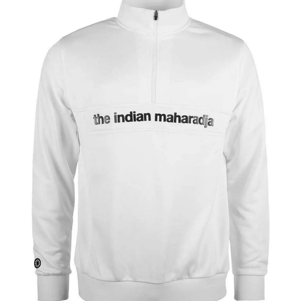 The Indian Maharadja Poly Terry Half Zip hockeytrui junior white