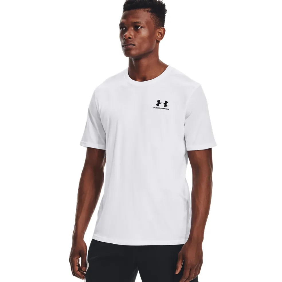 Under Armour Left Chest Logo shirt heren white black