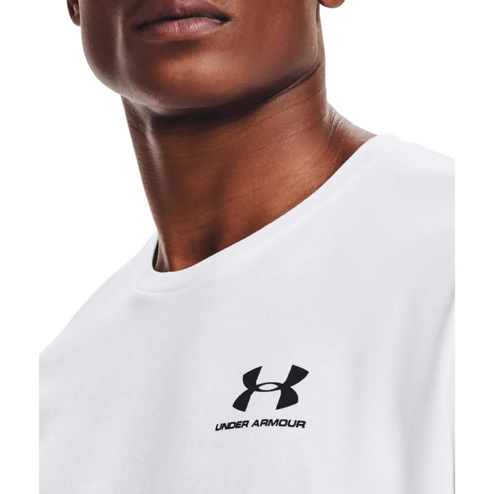 Under Armour Left Chest Logo shirt heren white black