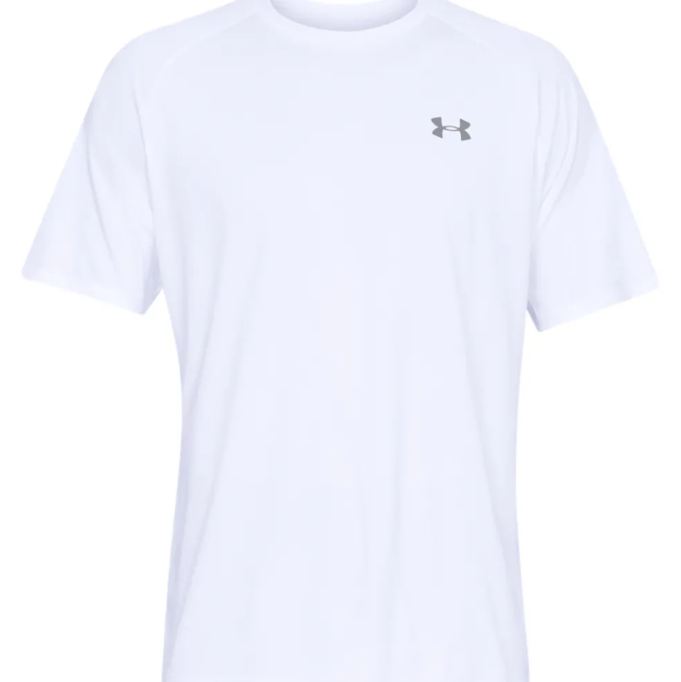 Under Armour Tech 2.0 sportshirt heren white overcast grey