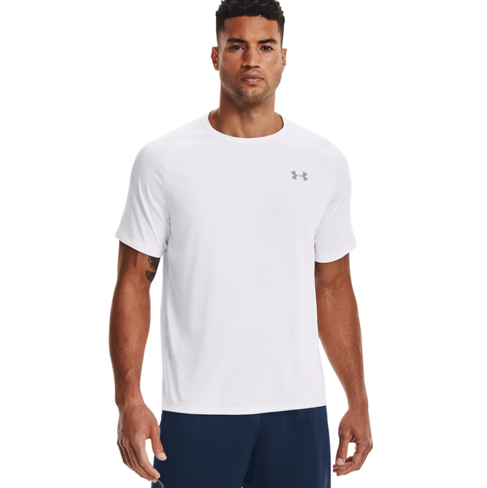 Under Armour Tech 2.0 sportshirt heren white overcast grey