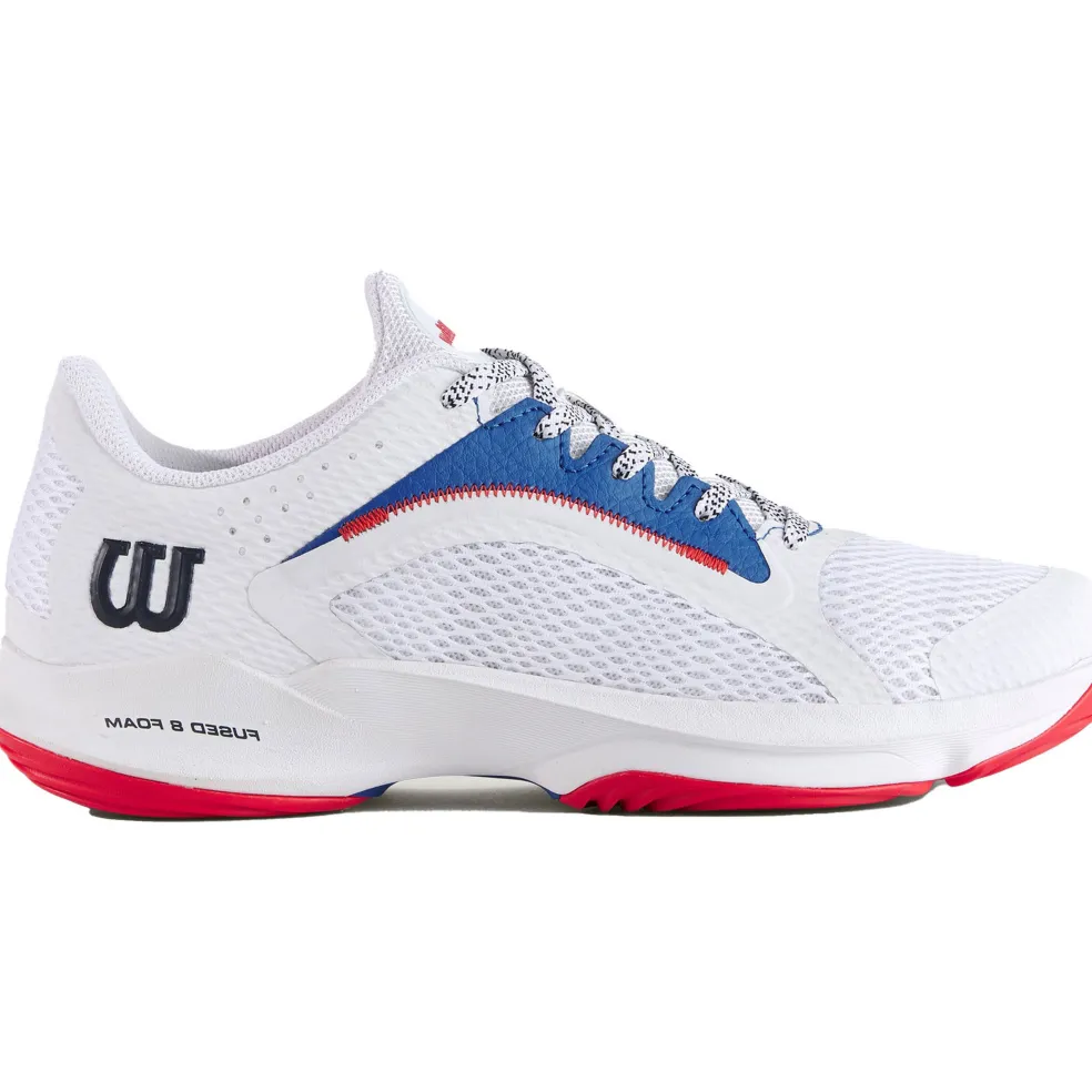 Wilson Hurakn 2.0 padelschoenen dames white deja vu blue wilson red