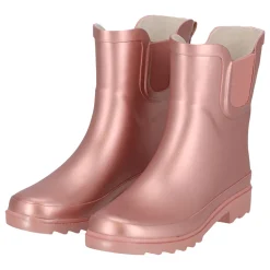 XQ Chelsea regenlaarzen dames pink metallic