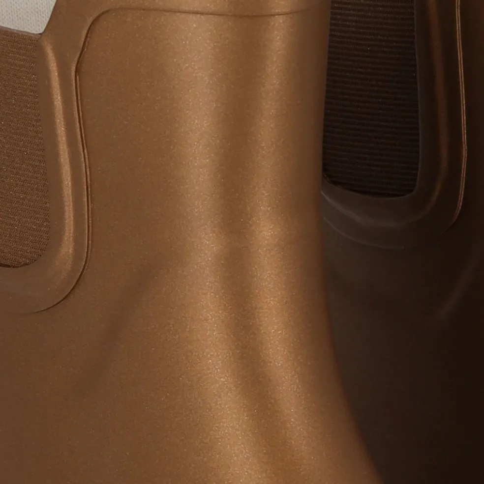 XQ Chelsea regenlaarzen dames bronze metallic