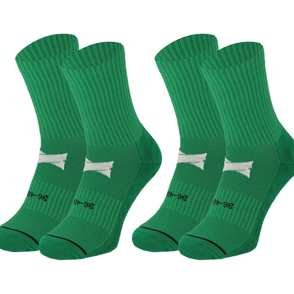 Xtreme Sockswear Grip voetbalsokken green 2-pack