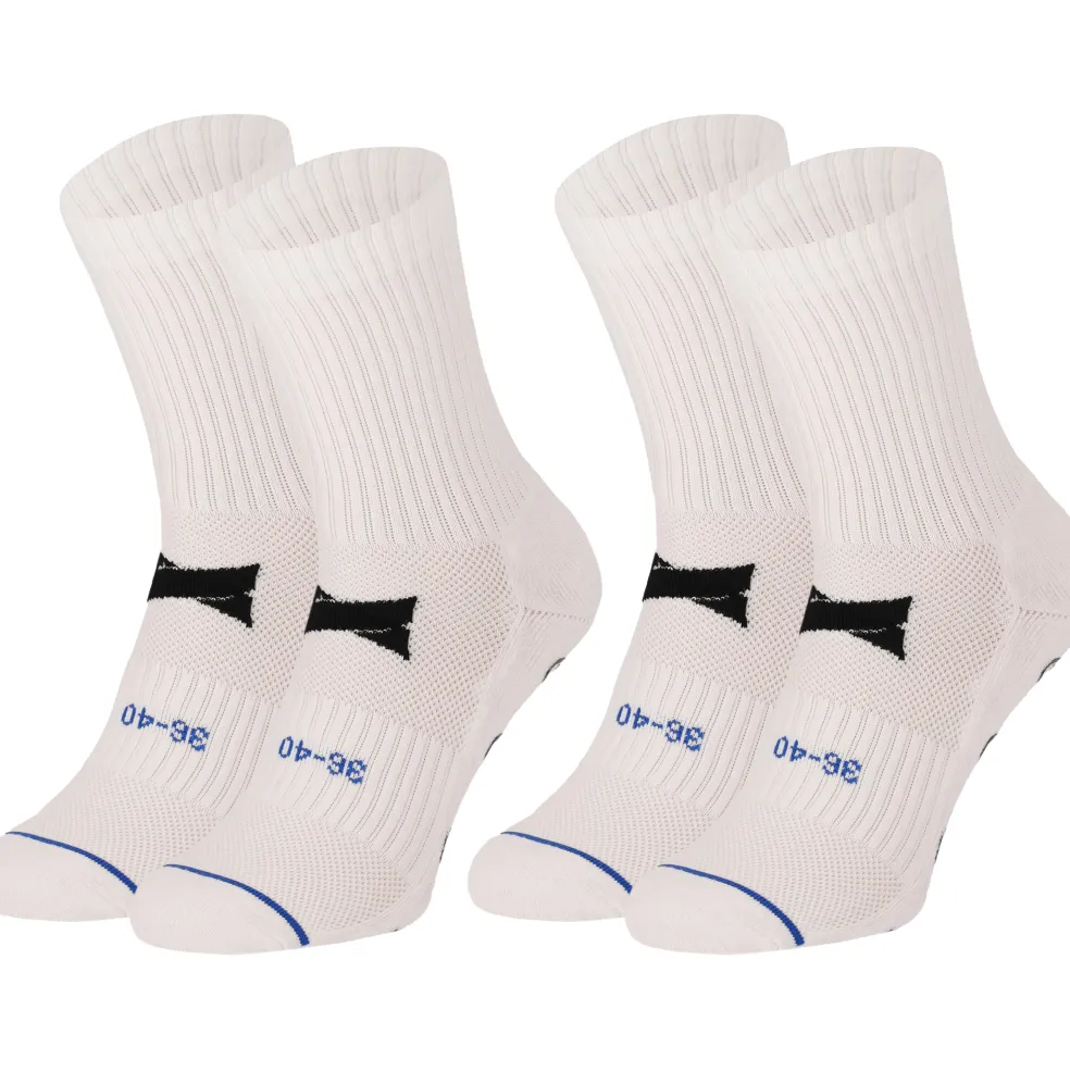 Xtreme Sockswear Grip voetbalsokken white 2-pack