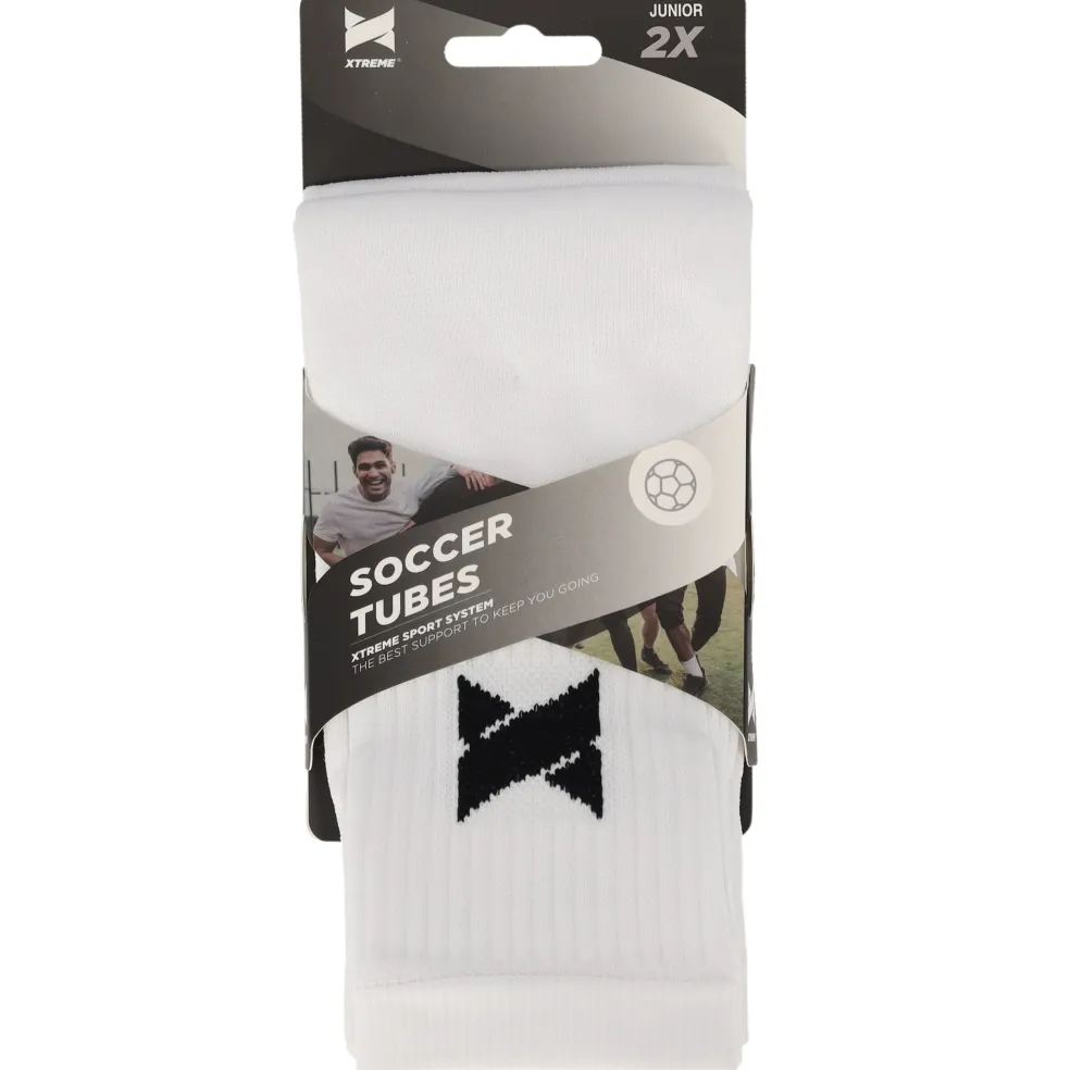 Xtreme Sockswear Pro Footless Soccer sleeves white 2-pack