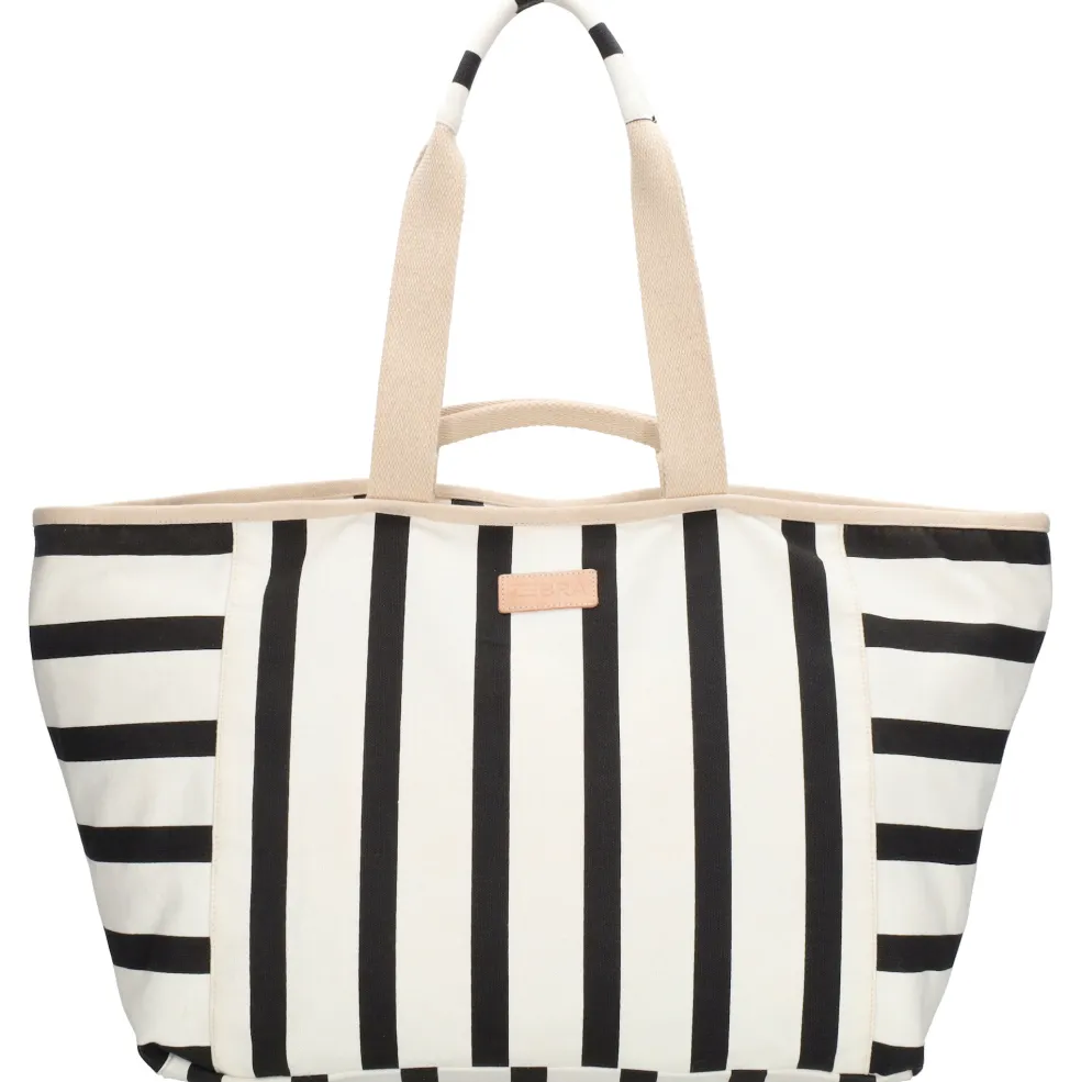 ZEBRA Richelle strandtas black white